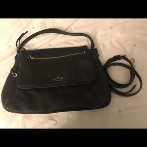 Kate Spade Black Leather Cobble Hill Toddy
